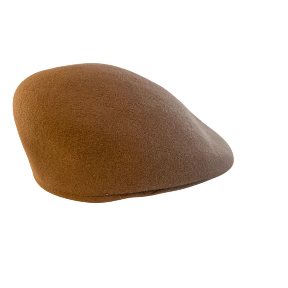 100% Wool Men's Large/X-Large Camel Driving Cap Newsboy Cap